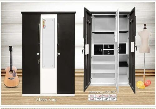 3 Door Almirah & Wardrobe Set, for Home Use, Specialities : Attached Mirror, Fine Finished, Non Brakeable
