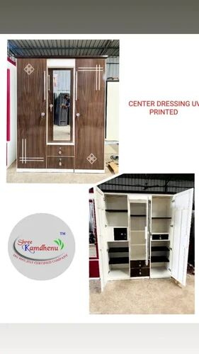 3 Door Center Dressing UV Printed Wardrobe