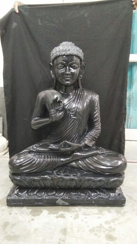 Black Marble Buddha Statue