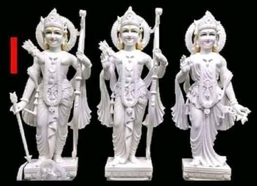 White Costumes Plain Marble Ram Darbar Statue, for Worship, Packaging Type : Carton Box