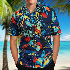 Collar Neck Polyester Printed hawaiian shirts beach goa, Size : M, XL, XXL, XXXL