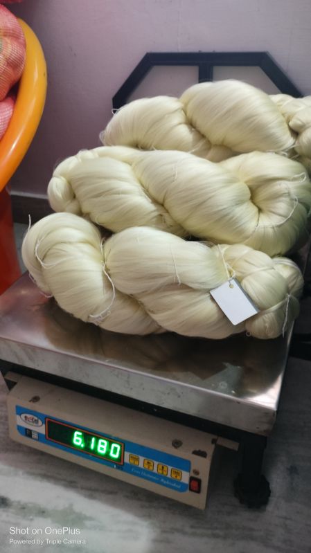 White Raw Silk, For Knitting, Sewing