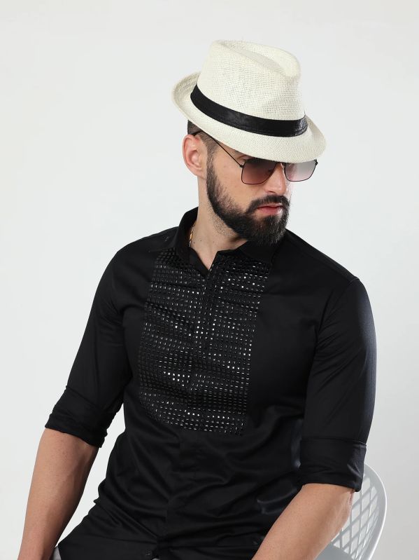 Badmaash Cotton designer linen shirt, Size : M, XL, XXL, Gender : Male