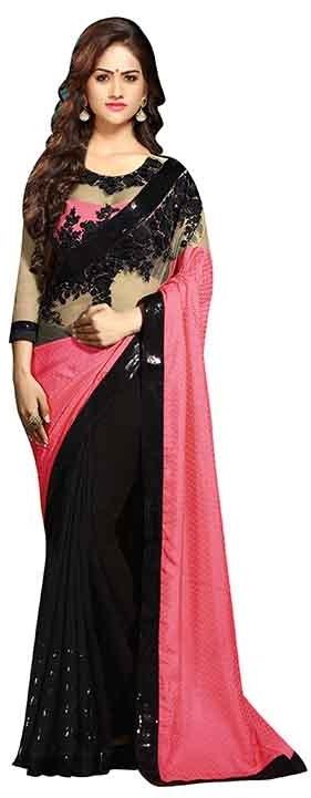 Ladies Party Wear Traditional Net Saree, Feature : Anti Shrink, Anti Wrinkle, Attractive Designs, Comfortable