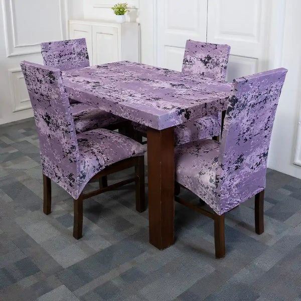 DivineTrendz Exclusive - Wine Tie Dye Elastic Chair &amp;amp; Table Covers
