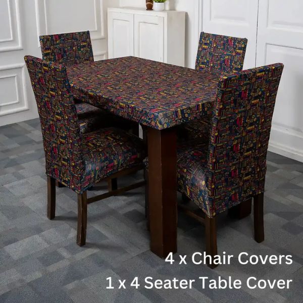 DivineTrendz Exclusive - Handmade Ornament Elastic Chair & Table Cover