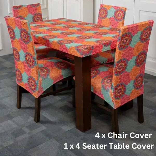 Multi-Colored Vintage Design Elastic Chair Table Covers