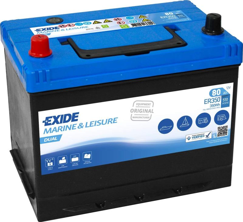 Exide Nautilus Deep Cycle Marine Batteries 100 Ah