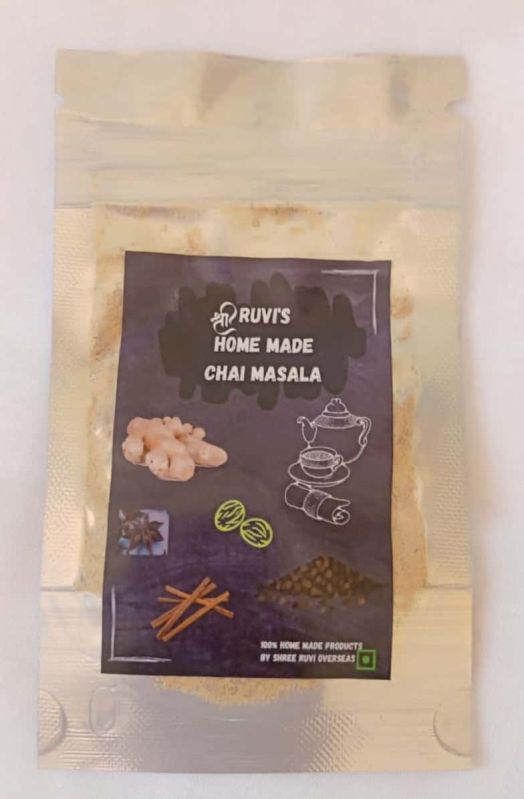 SHREE RUVI HOMEMADE CHAI MASALA, Packaging Size : 100gm