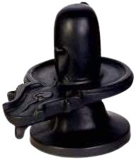 15 Inch Black Marble Shivling Statue, for Temples, Style : Indian