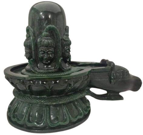 15 Inch Black Marble Shivlingam Statue, Packaging Type : Carton Box