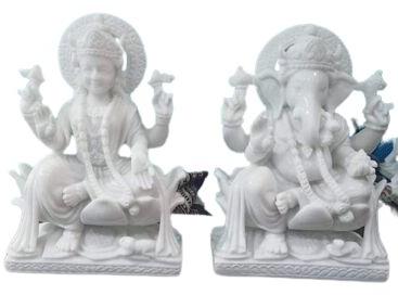 18 Inch Laxmi Ganesh Marble Statue