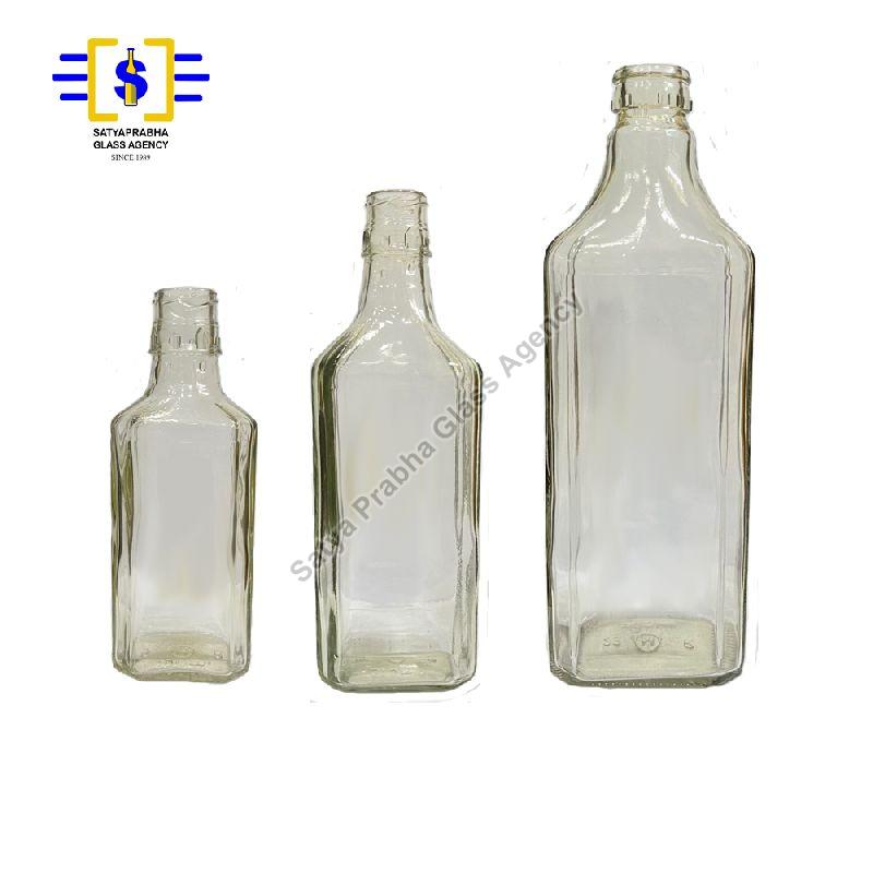 Glass Whiskey Bottles, Color : Transparent