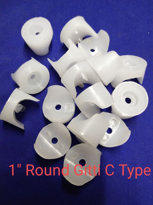 White Payal Plastic Round Gitti, For Furniture Hardware