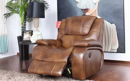 Pu Leather Plain Brown Recliner Chair, for Home, Hotels, Feature : Attractive Designs, Comfortable