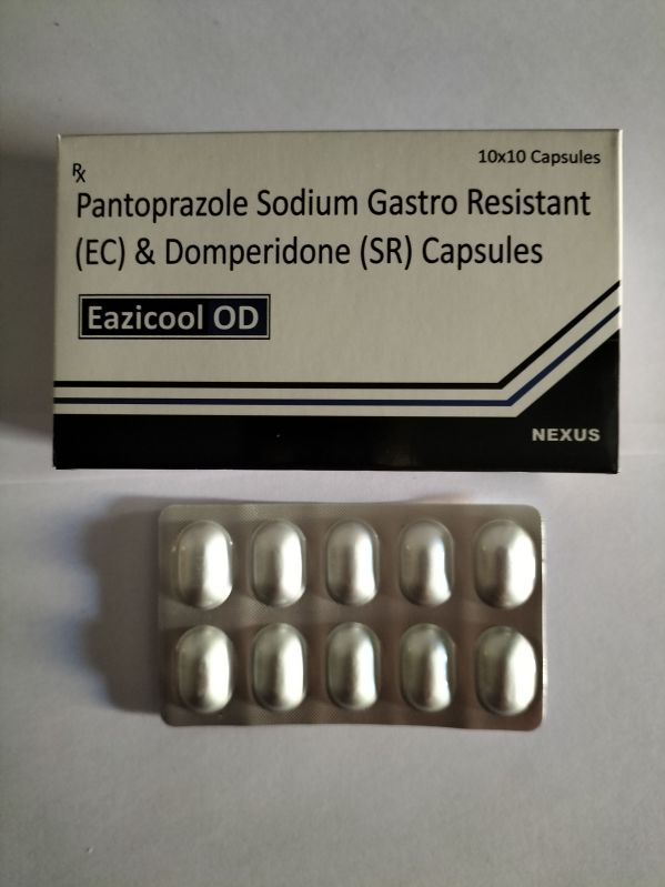 Eazicool OD Capsules, for Used heartburn, Packaging Size : 10X10 Pack