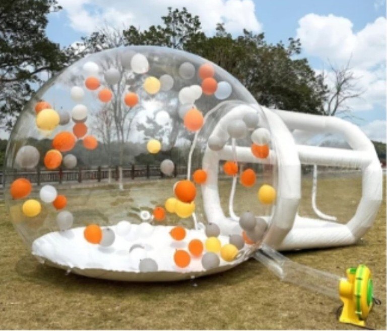 Rubber Coated Inflatable bubble House, for Manual, Size : 18 ftw x 10 fth