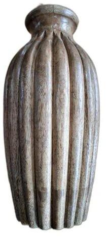 Brown Wooden Flower Vase, for Decoration