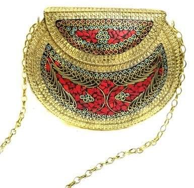 TAYYAB HANDICRAFT metal clutch, Color : Multi Color