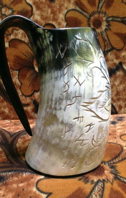 Tayyab Handicraft 400-800gm Mugs Horn, Size : 6 Inch