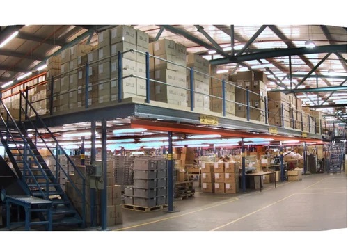 Mild Steel Two Tier Mezzanine Floor, Storage Capacity : 300 - 500 kg per square meter
