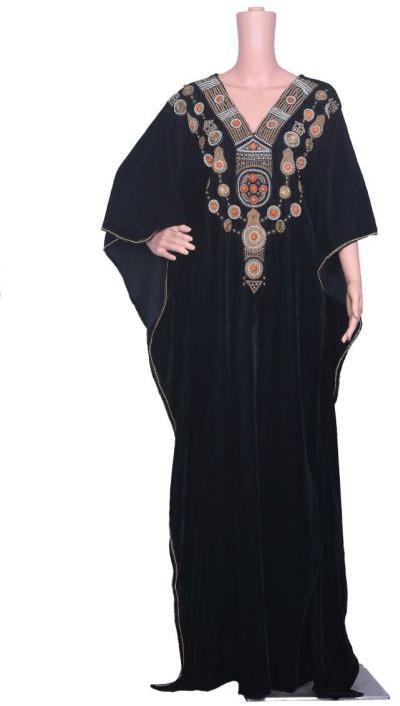 Embroidered Ladies Velvet Kaftan