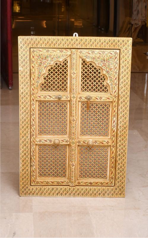 Handcrafted Wooden Jharokha Window