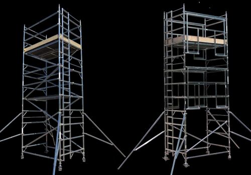 Aluminum Scaffolding Tower, for Industrial, Color : Silver