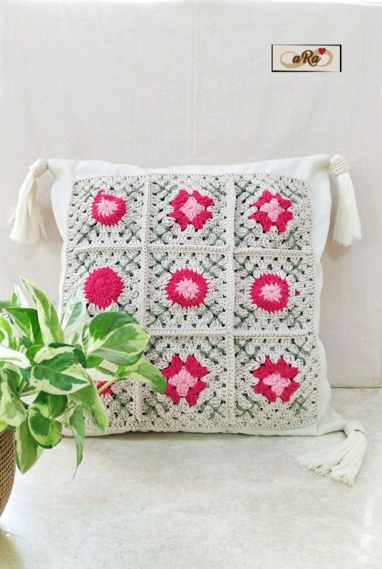 Crochet Cushion Cover, Size : 45cm X 45cm, 50cm X 30cm