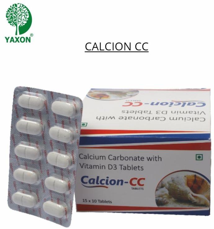 White Yaxon Calcion CC Ortho Tablets, Packaging Type : Box