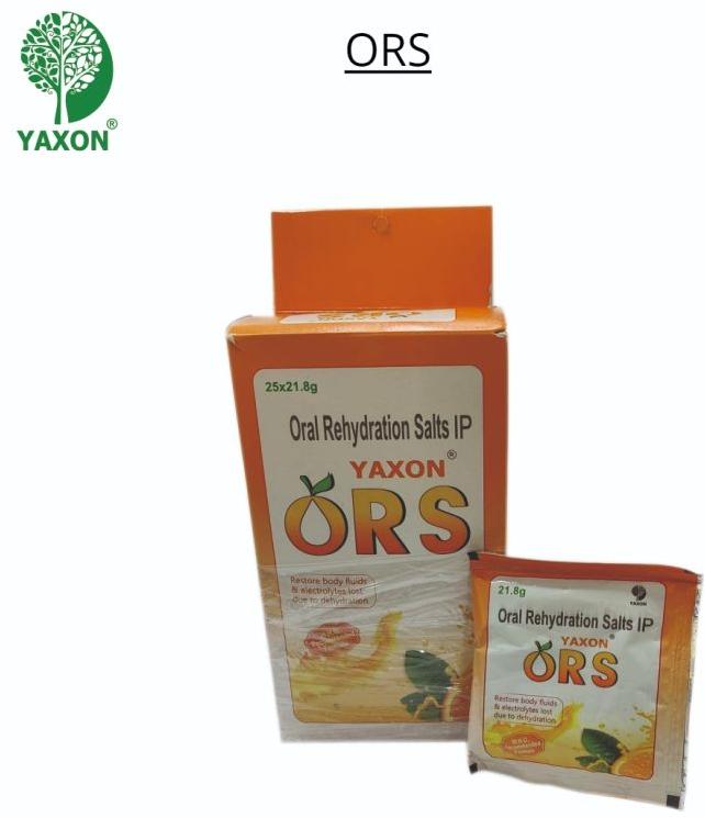 Powder Yaxon ORS Sachet, for Personal, Packaging Type : Plastic Pouches