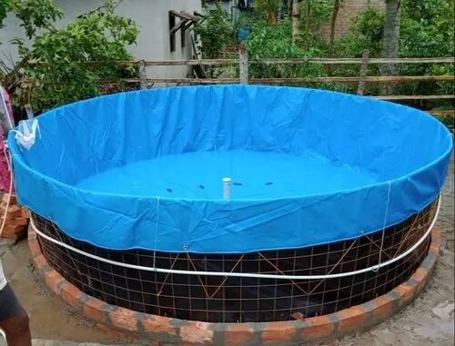 Shree Tarpaulins Black Pvc Biofloc Fish Farming Tank, Packaging Type : Box