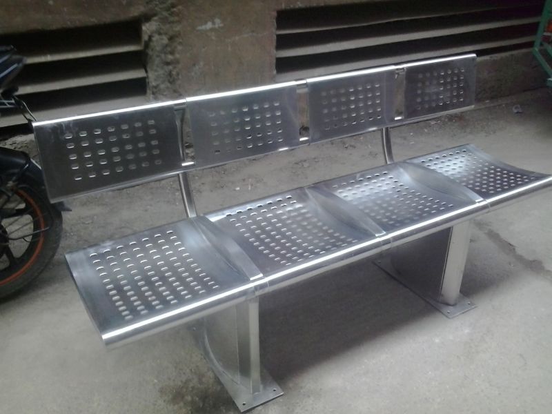 Polished Steel Bench