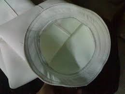 White Plain Collar Type Filter Bag, Shape : Round