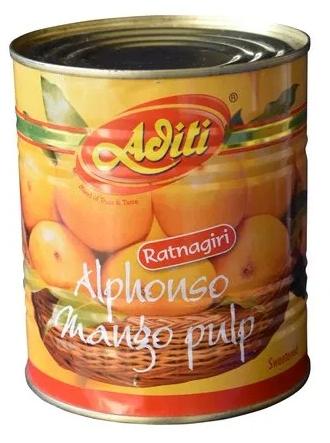 Aditi Alphonso Mango Pulp, Packaging Type : Tin