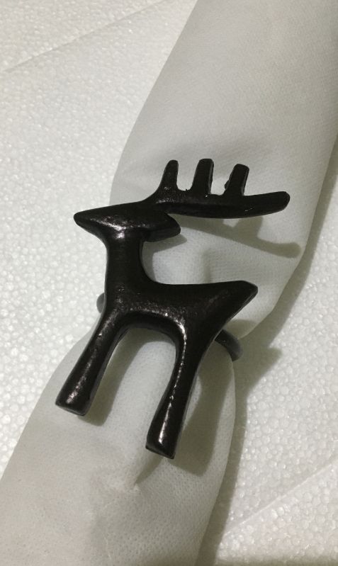 DESIGN COLLECTION ALUMINIUM Metal DEER NAPKIN RING, Size : 2iinch