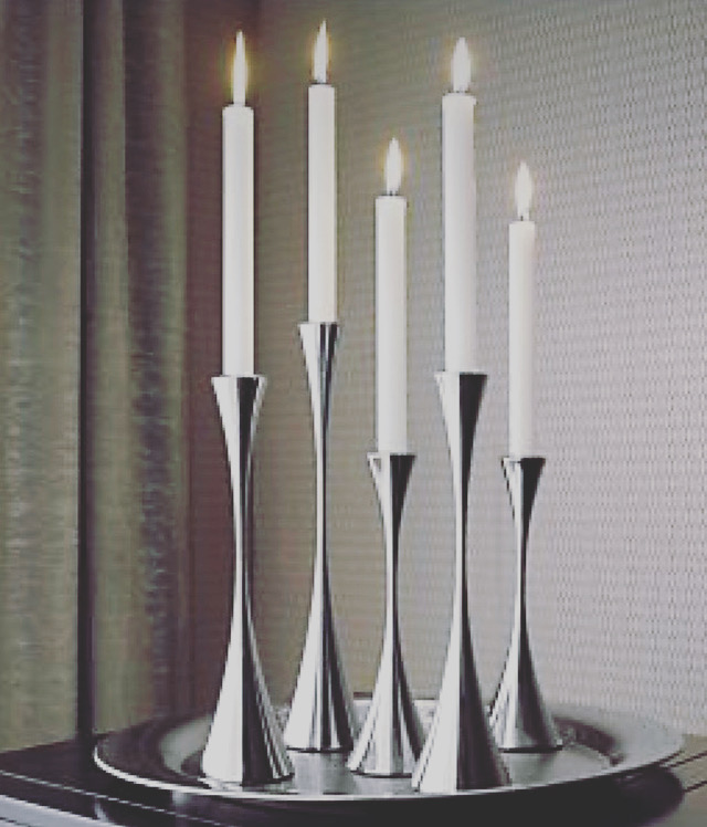 Design Collection Flat Polished Aluminium Tall Candle Holder, For Hotel, Office, Size : Multisize