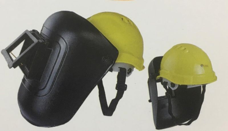 Black Head Screen with Ratchet Helmet, for Industrial, Size : Standard