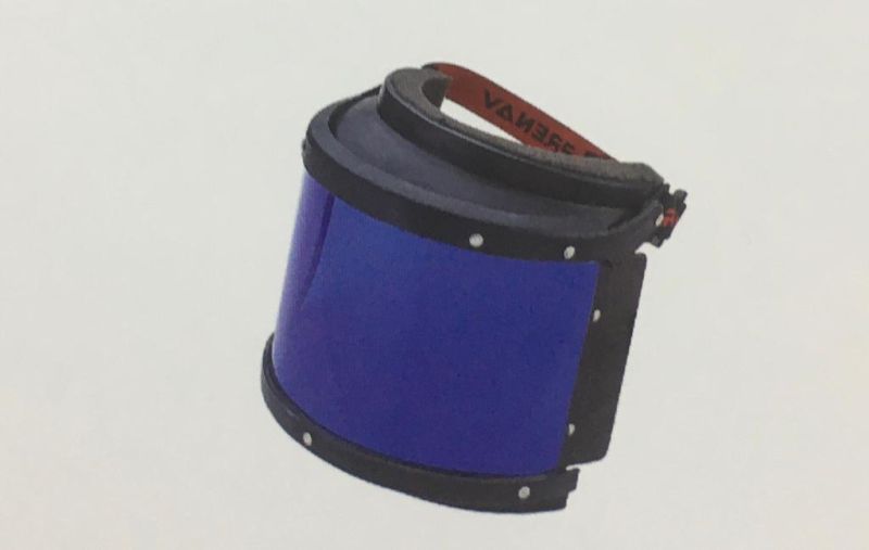 Black Plain Polished Fibre Rubber Band Face Shield, for Industrial, Size : Standard