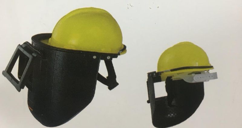 Black Spring Type Head Screen With Helmet, for Industrial, Certification : ISI Certified