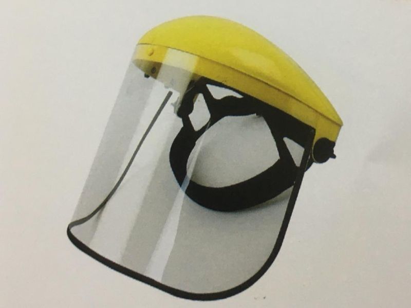 Black Plain Polished Fibre Upper Guard Face Shield, for Industrial, Size : Standard