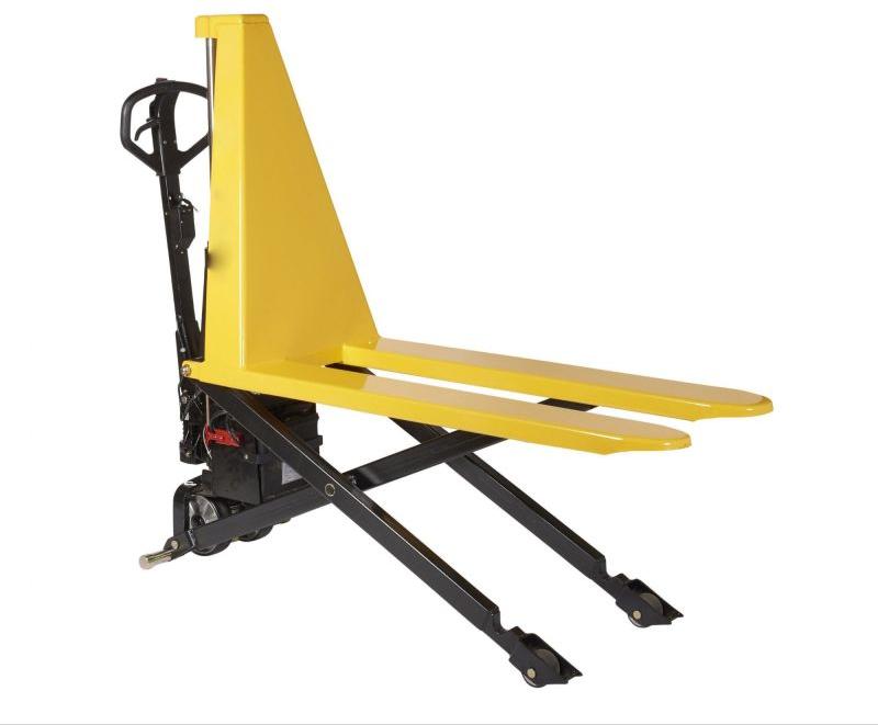 Yellow Mild Steel High Lift Pallet Truck, for Moving Goods