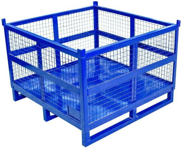 Blue MS Wire Mesh Cage Pallet, Capacity : 1000-2000 Kg