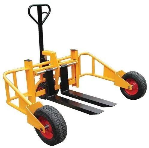 Yellow Hand Operated Rough Terrain Pallet Truck, for Moving Goods, Capacity : 3-5tons
