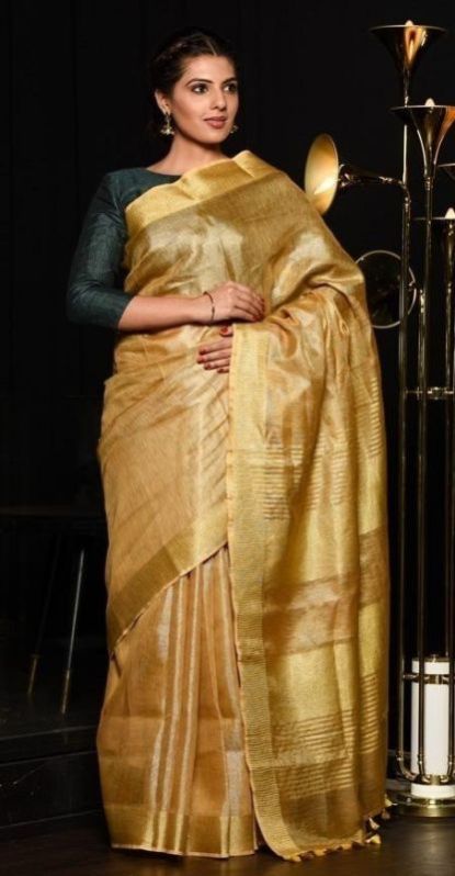 Tissue Linen Saree