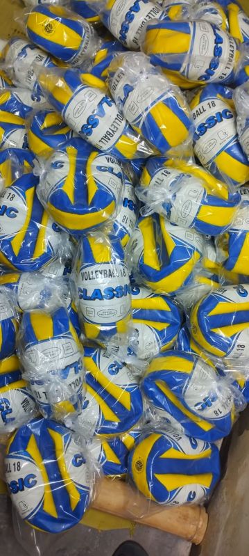 Round 150-300gm Printed volleyballs, for Sports Playing, Feature : Long Life, Leakage Proof, Durable