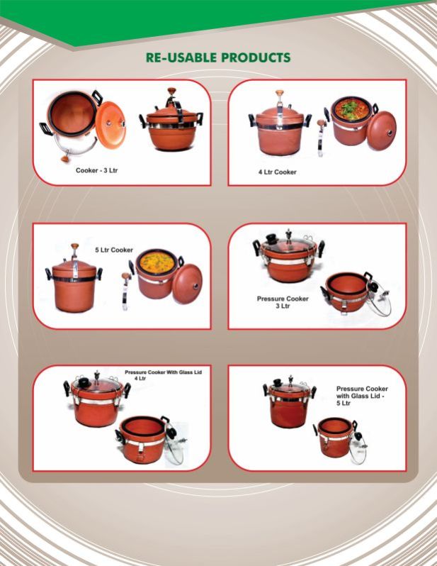 Terracotta Cooker With Glass Lid