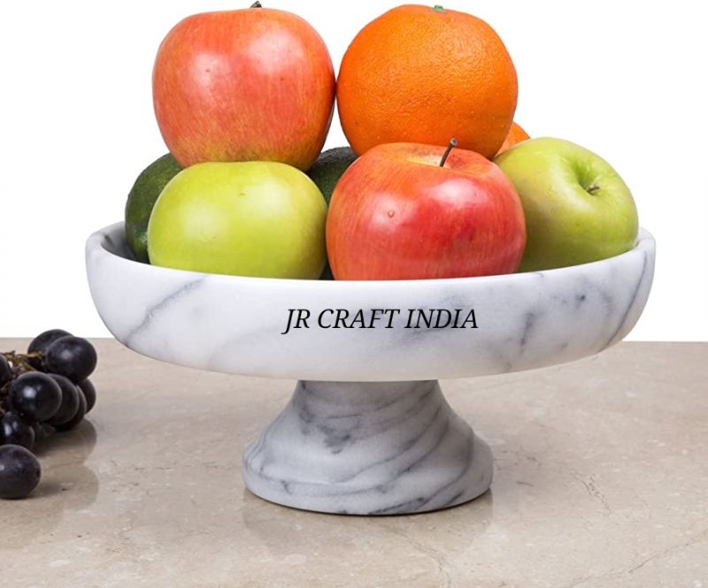 Off White Round Marble Fruit Bowl, for Home Decor, Size : 5 Inches