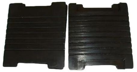 Grooved rubber sole plate, Color : Black