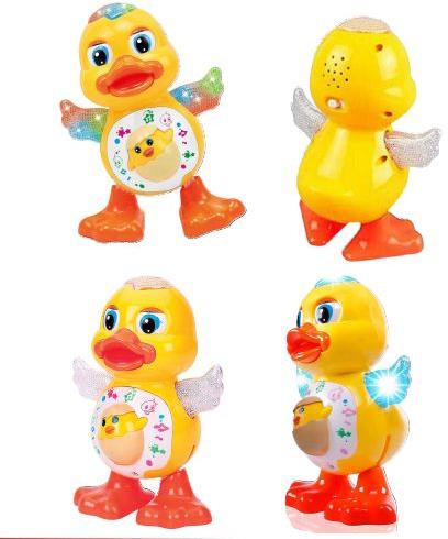 Light-yellow Battery Plain Dancing Duck Toy, for Kids Playing, Packaging Type : Plastic Packets